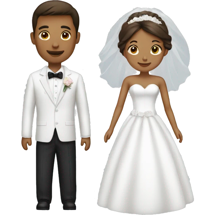 boyfriend and girlfriend in wedding emoji