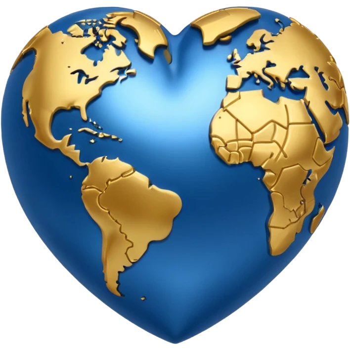 globe themed heart emoji