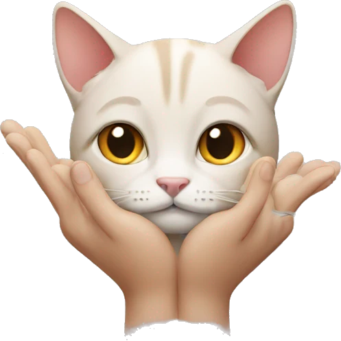 Cat with hands emoji