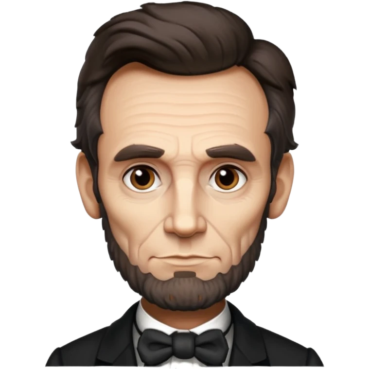 Abraham Lincoln with gray eyes emoji