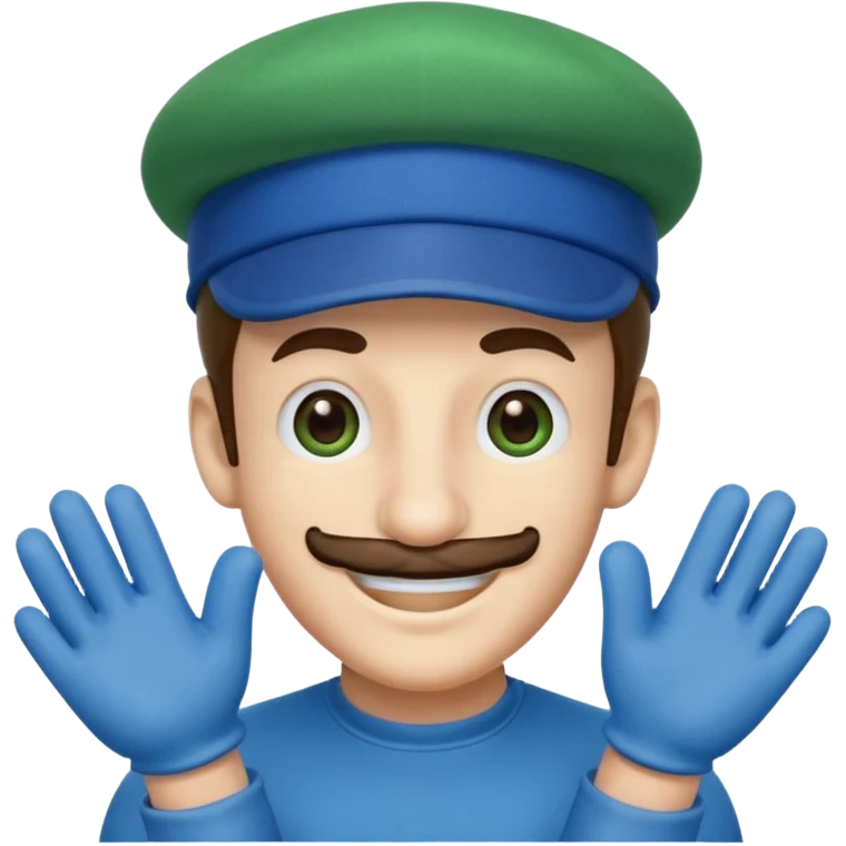 Luigi white gloves emoji