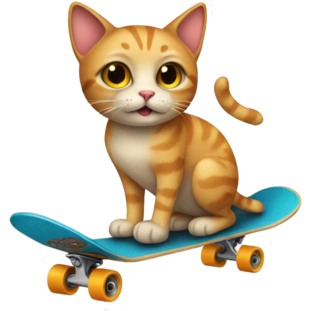 cat in a skateboard  emoji