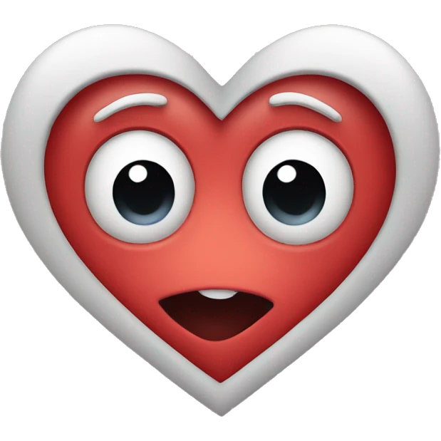Heart with 2 eyes emoji
