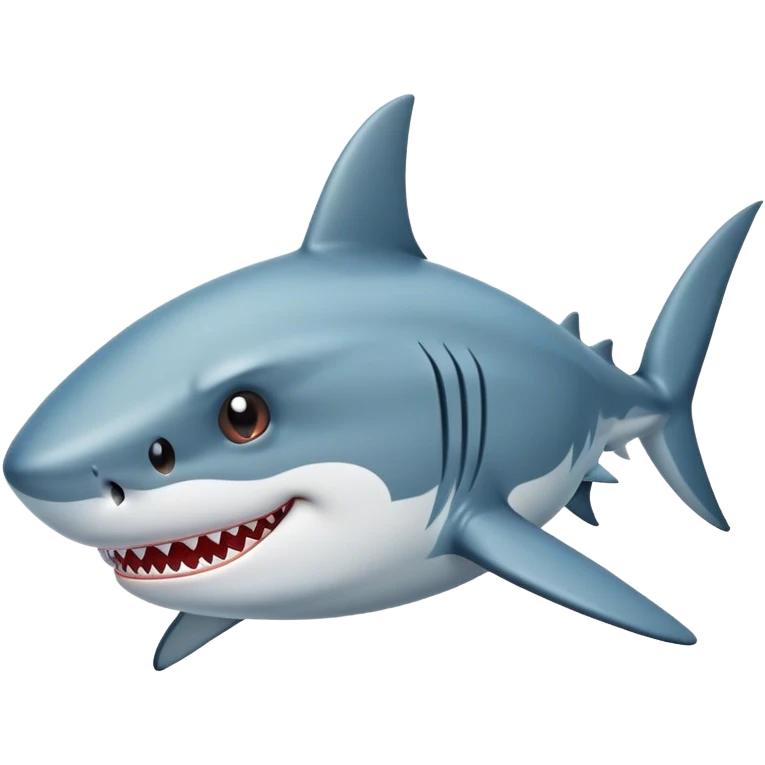 A shark making a frowny face emoji