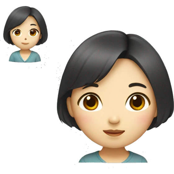 Korean girl witha a bob emoji