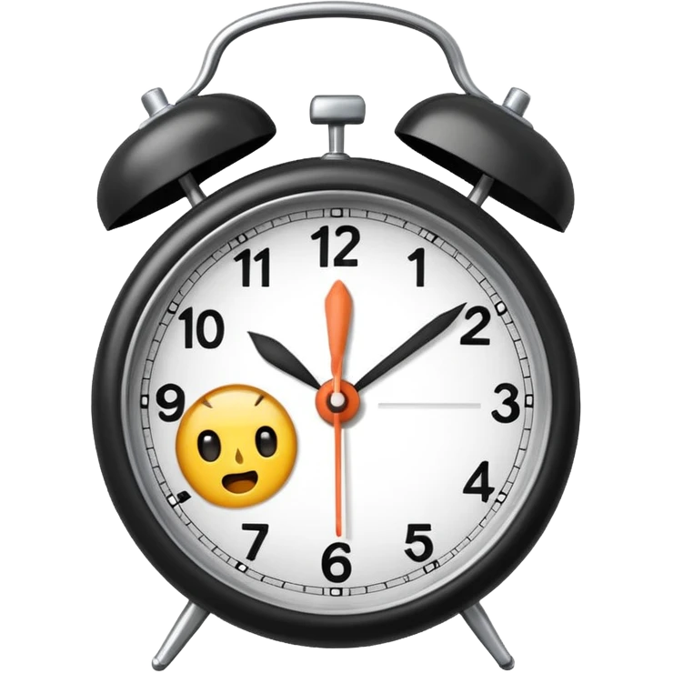 alarm clock set to 11 AM emoji