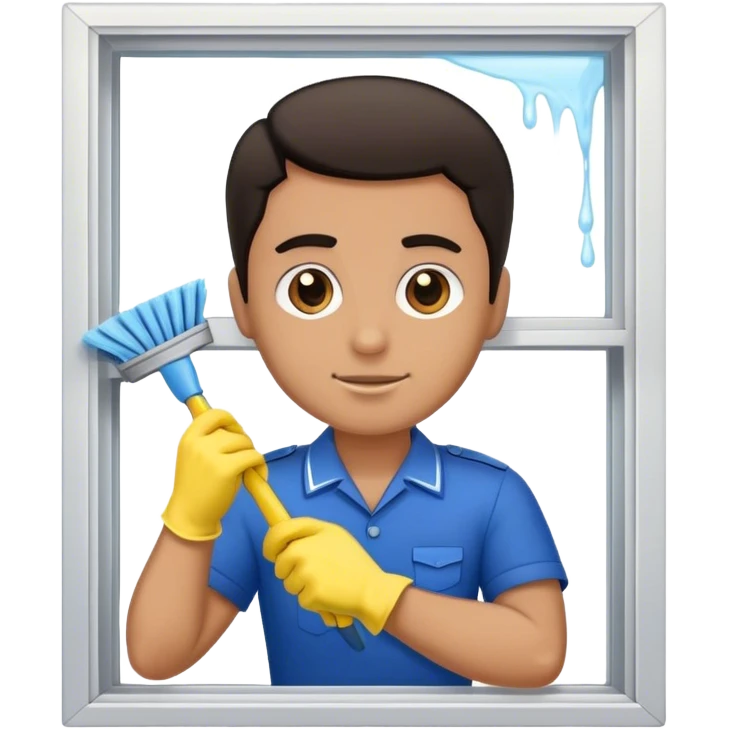 vinduespudser man emoji