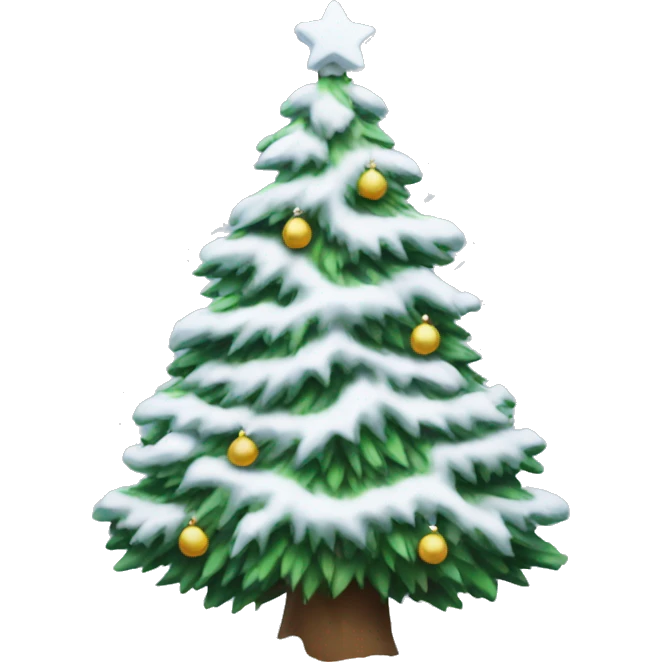 Snowy christmastree emoji