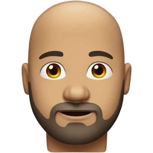 Bald fat man with a short beard emoji
