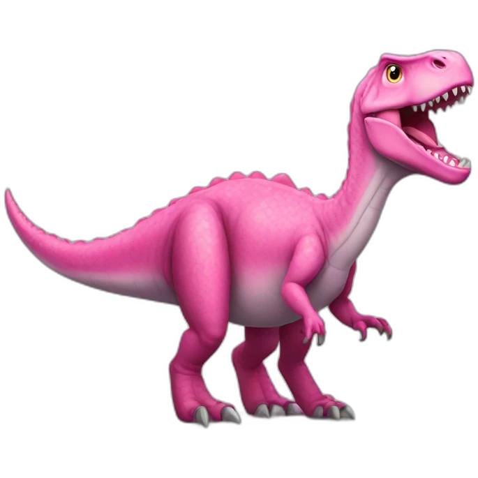 Un gros dino rose  emoji
