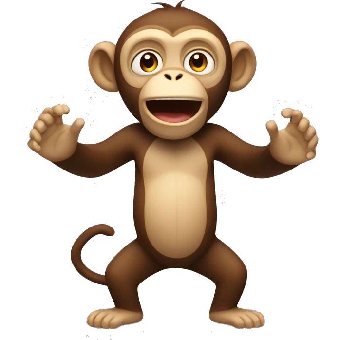 Monkey with his hands up emoji