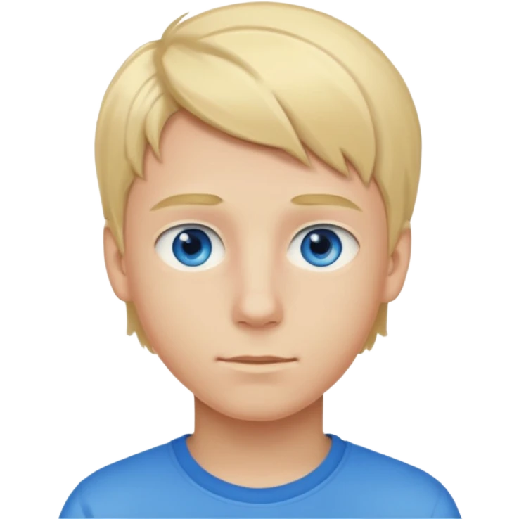 Teenage boy, blond, blue eyes emoji