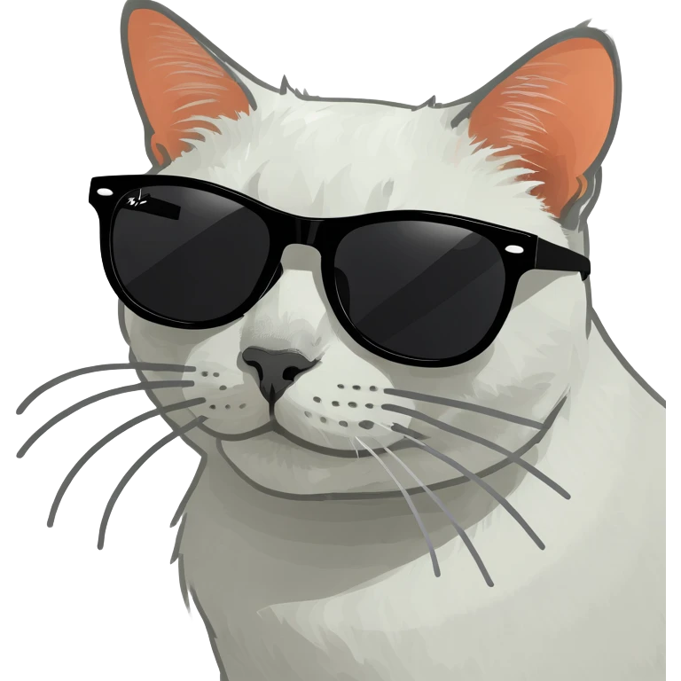 Cat with sunglasses emoji