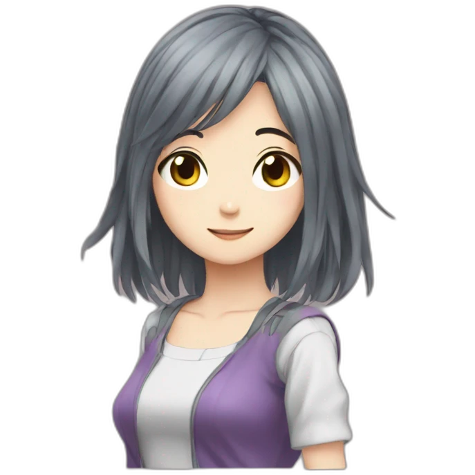 An anime girl emoji