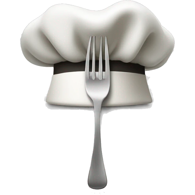 Fork and chef’s hat together emoji
