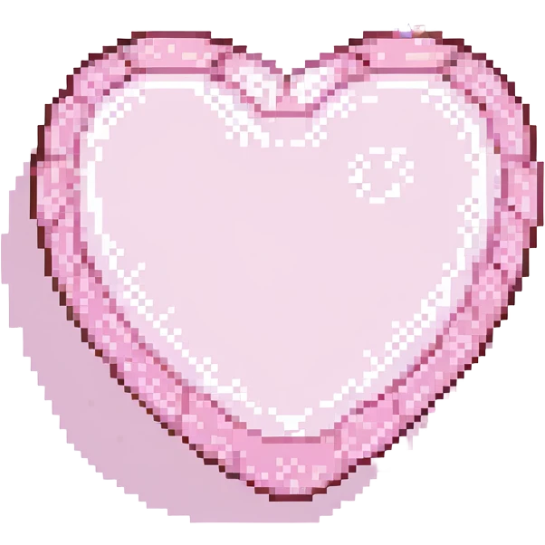 pink heart, pixel art style, simple, no text emoji