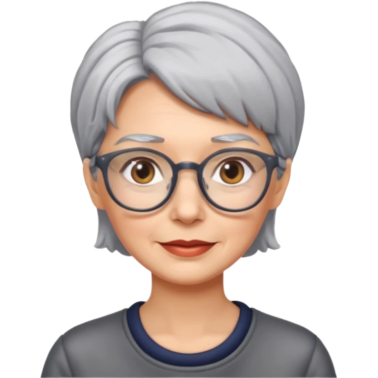 grey haired lady, with glasses emoji