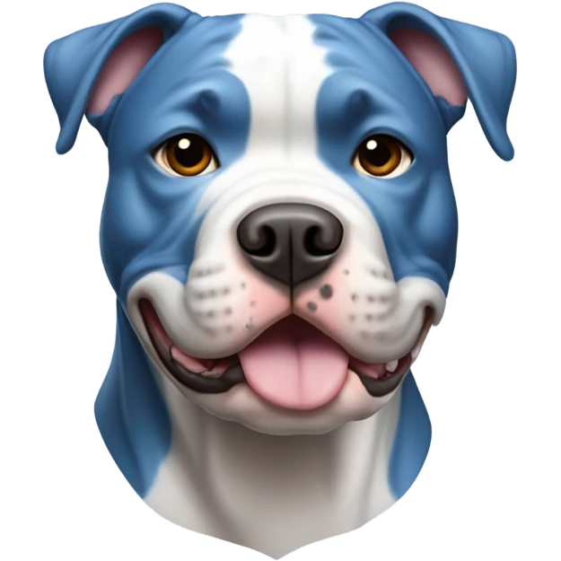 Blue and white pit bull  emoji