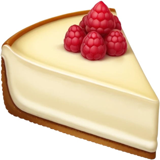 Cheesecake slice with raspberry on top emoji