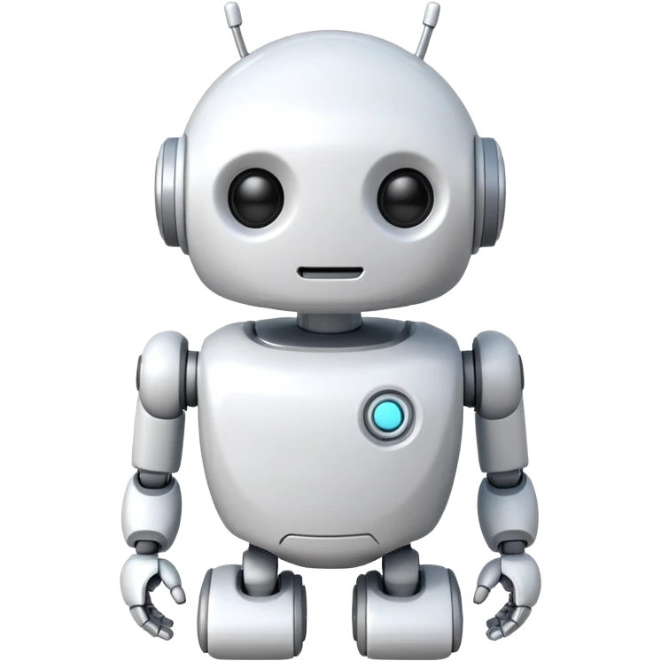 robot old cartoon simple toy white innocent round adorable emoji