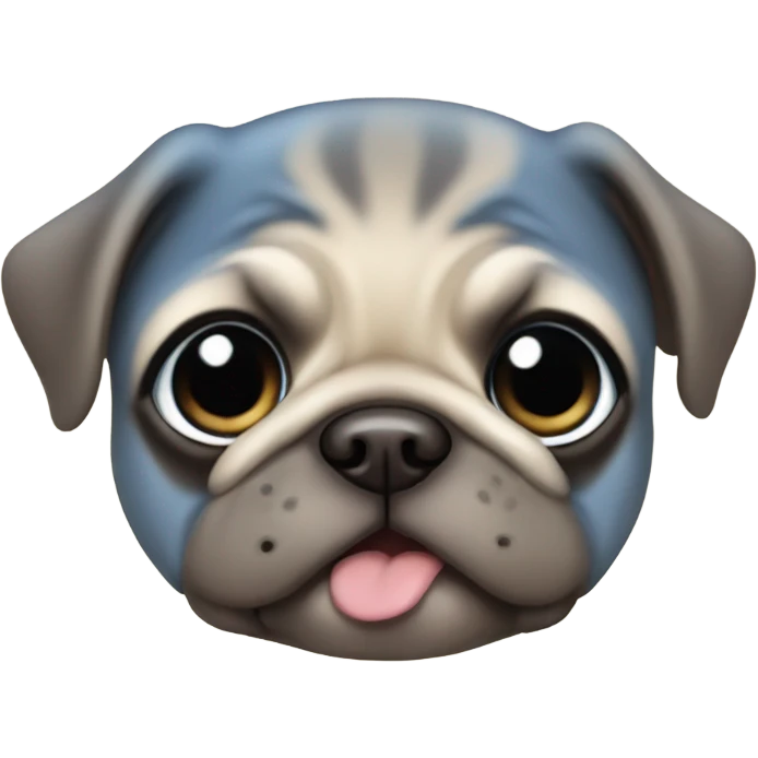 Baby pug with big blue eyes  emoji