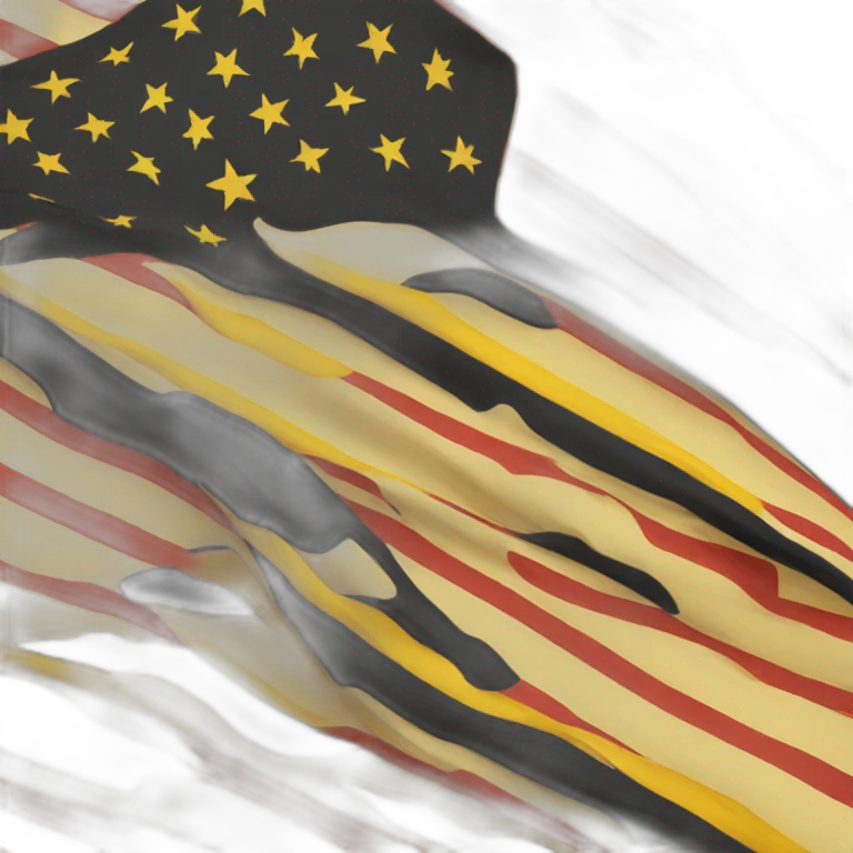 A flag with red stripes and a yellow stripe too emoji