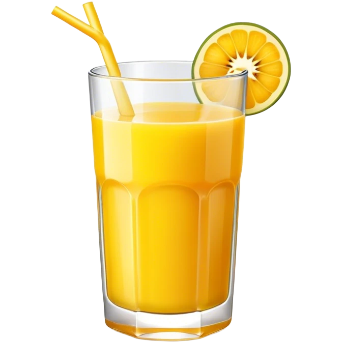 Maracuja juice in a glass emoji