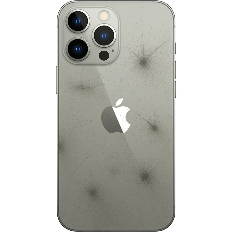 make this iphone 13 covered with dust and scratches emoji