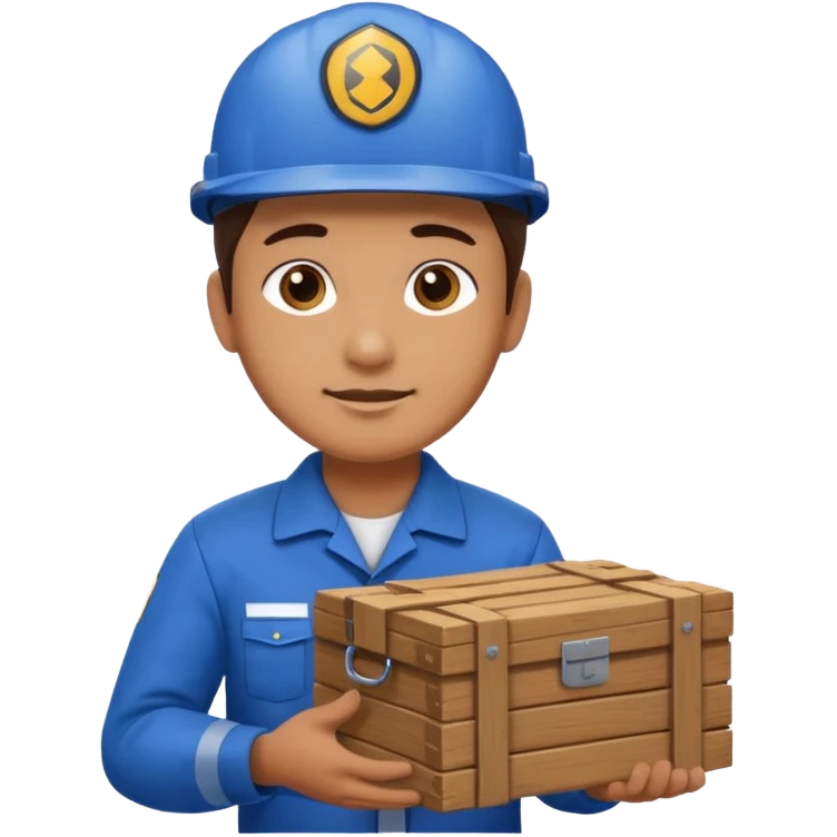 railway engineer carrying a box emoji