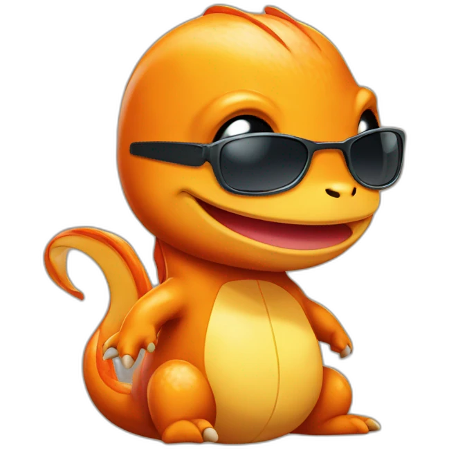 Charmander with sunglass emoji