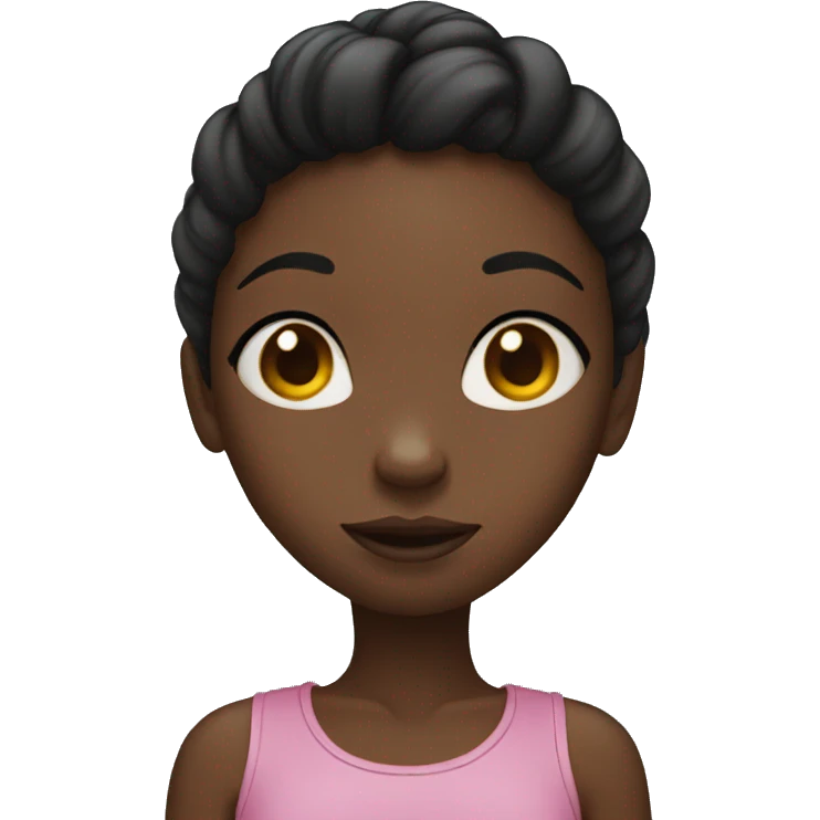 black girl holding her chin emoji
