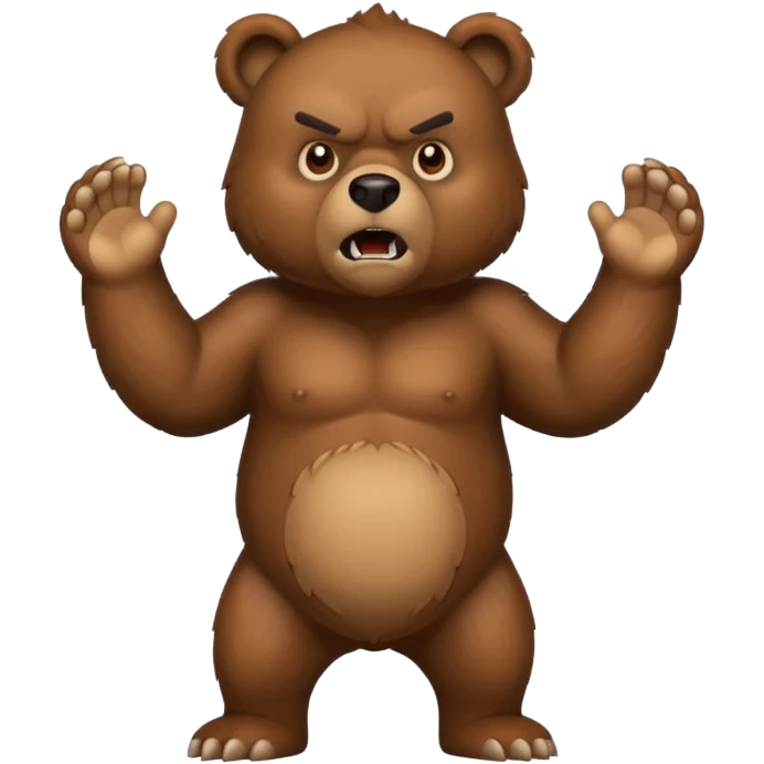 angry bear full emoji