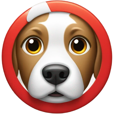 Target bullseye dog emoji