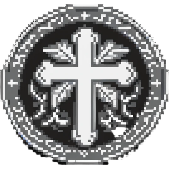 antique medieval silver coin with cross symbol emoji