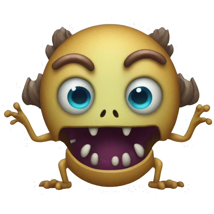  monster with 4 eyes and 4 arms emoji