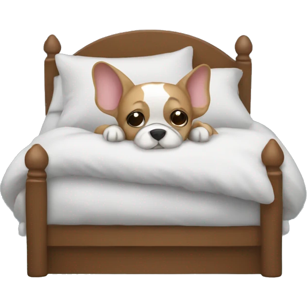 Frenchy in cozy bed  emoji