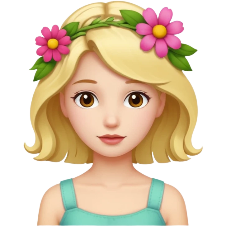Summer girl whit flower in the hair emoji