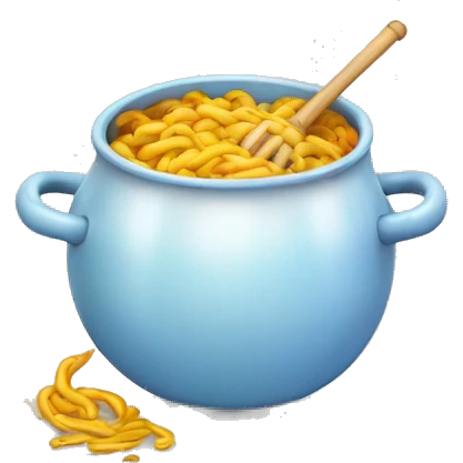 Un arc en ciel avec un chaudron au bout emoji
