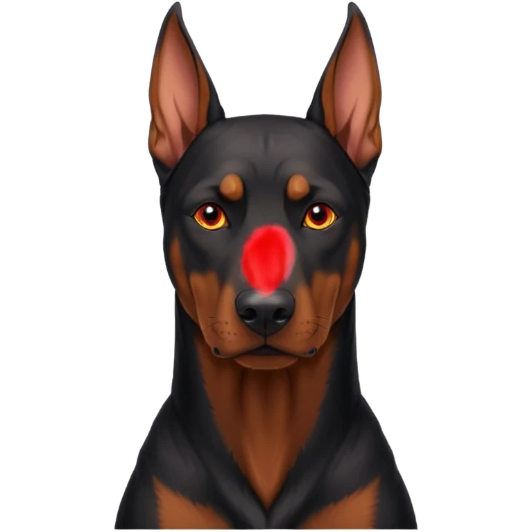 red eyed dog doberman emoji