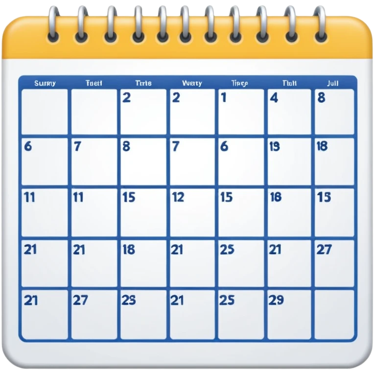 simple calendar without days just squares emoji