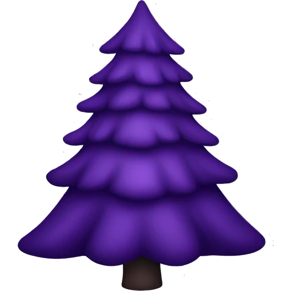 Dark purple Christmas tree emoji