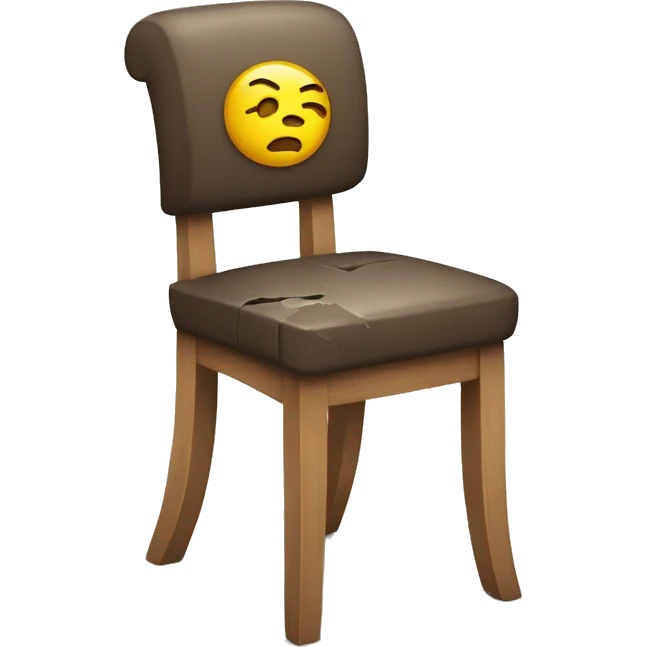 a damaged chair with broken legs emoji