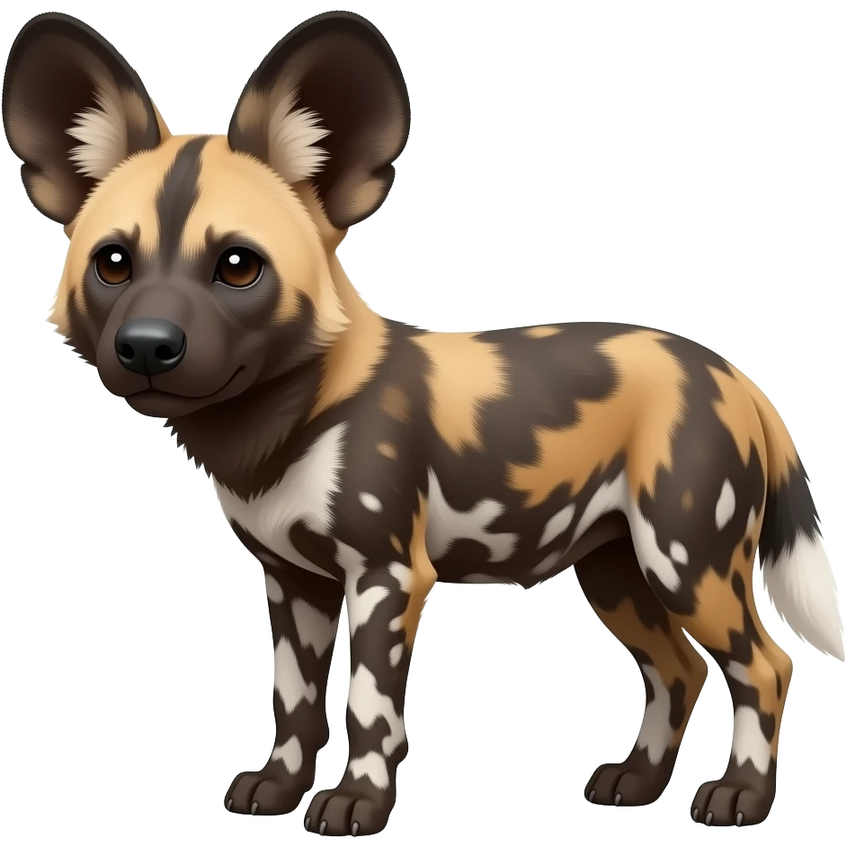African Wild Dog puppy emoji