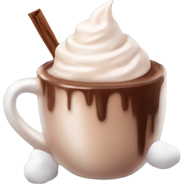 Hot cocoa cream aesthetic emoji