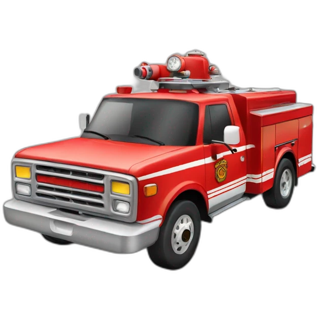 Fire fighter car emoji