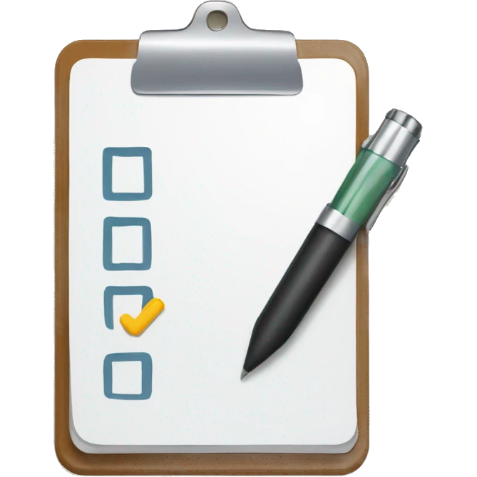  A clipboard with a checkmark emoji