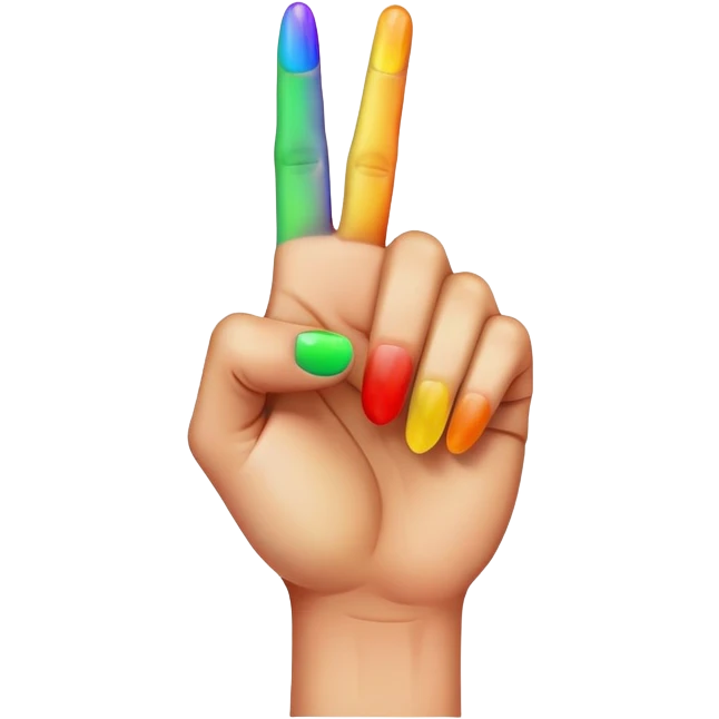 rainbow middle finger emoji