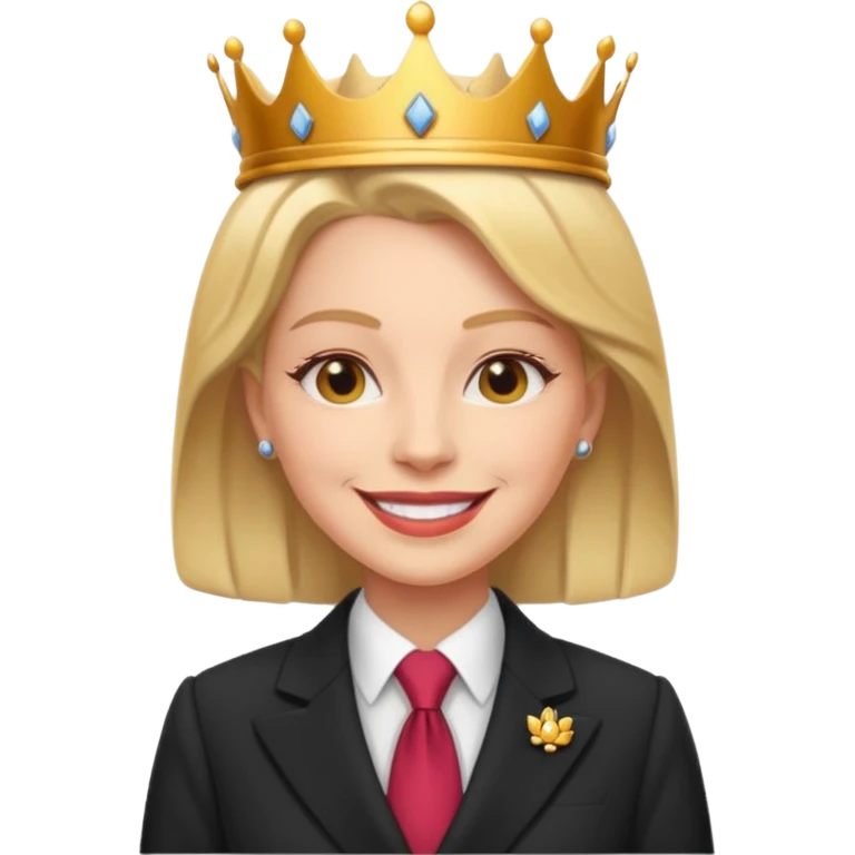 queen with suit emoji