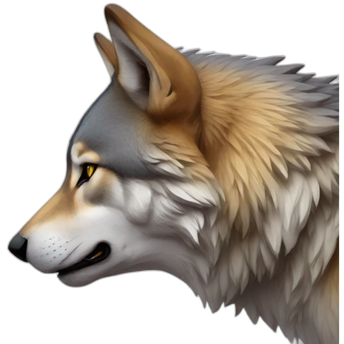 wolf praying emoji