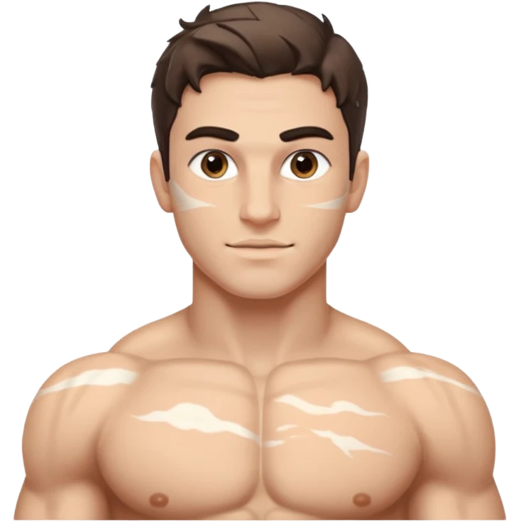 fais une statue grecque homme de 20 ans avec un minimum de sourire emoji